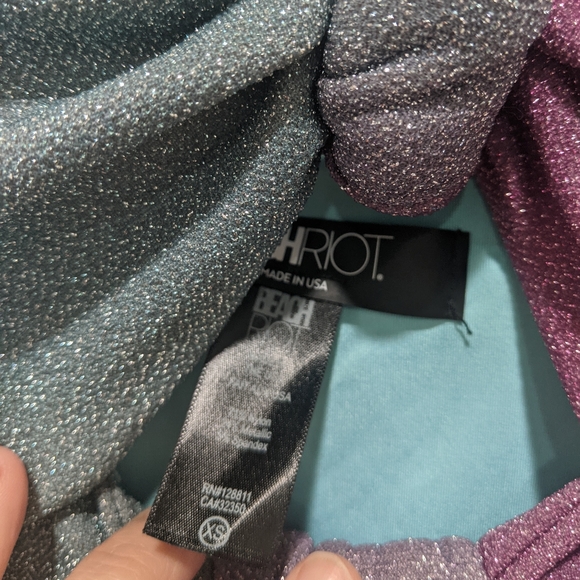 Beach Riot NWT Karla Sparkly Ombre Swimsuit - Picture 7 of 13